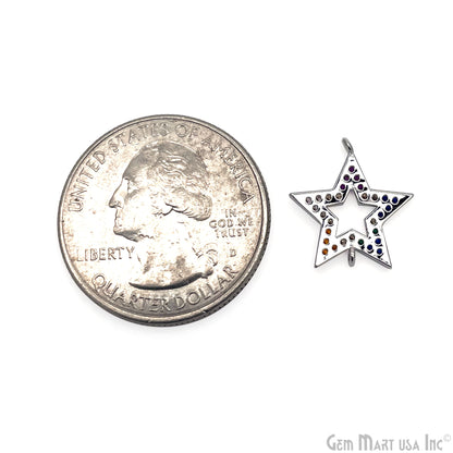 Multi Zircon Star Shape Double Bail Connector