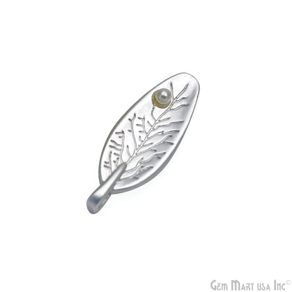 Leaf Charm 27x10mm Matte Finish charm Pendant