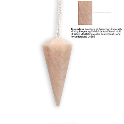 Healing Dowsing Pendulum Pendant & Silver Plated Chain (Pick  Your Gemstone) - GemMartUSA