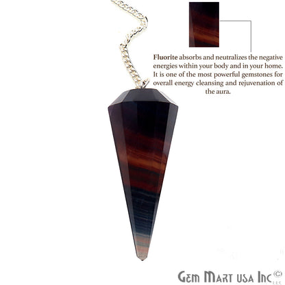 Healing Dowsing Pendulum Pendant & Silver Plated Chain (Pick  Your Gemstone) - GemMartUSA