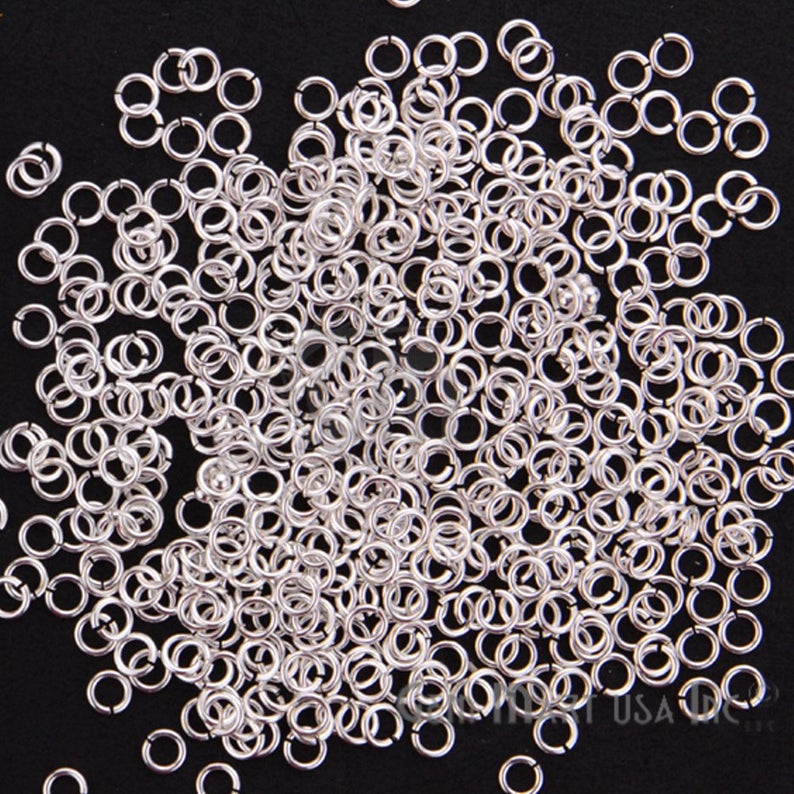 10pc Lot Open Jump Rings 4mm Silver Plated Finding Jewelry Charm - GemMartUSA