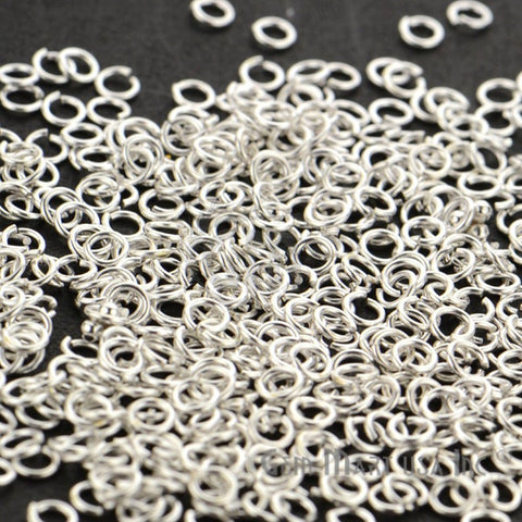 10pc Lot Open Jump Rings 4mm Silver Plated Finding Jewelry Charm - GemMartUSA