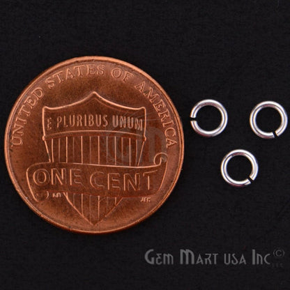 10pc Lot Open Jump Rings 4mm Silver Plated Finding Jewelry Charm - GemMartUSA