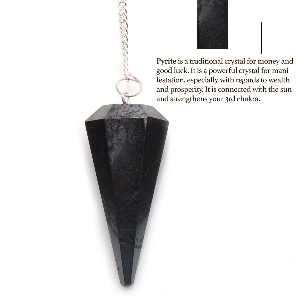 Healing Dowsing Pendulum Pendant & Silver Plated Chain (Pick  Your Gemstone) - GemMartUSA