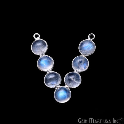 DIY Rainbow Moonstone 32x29mm Chandelier Finding Component (Pick Plating) - GemMartUSA