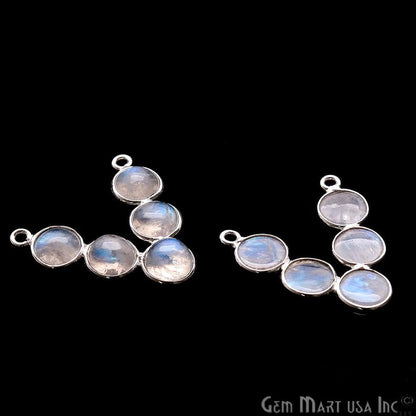 DIY Rainbow Moonstone 32x29mm Chandelier Finding Component (Pick Plating) - GemMartUSA