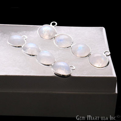 DIY Rainbow Moonstone 40x11mm Silver Plated Chandelier Finding Component - GemMartUSA