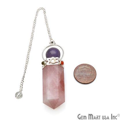 Gemstone Pencil Point Pendulum Pendant 49x15MM (Pick Your Gemstone) - GemMartUSA