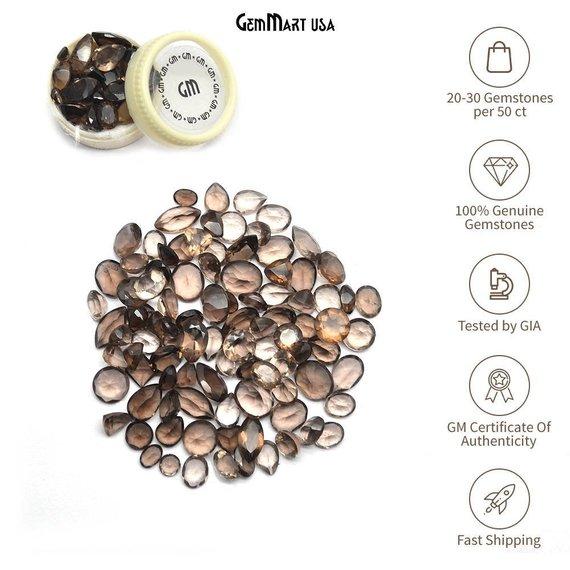 Smoky Topaz Gemstone, 100%...
