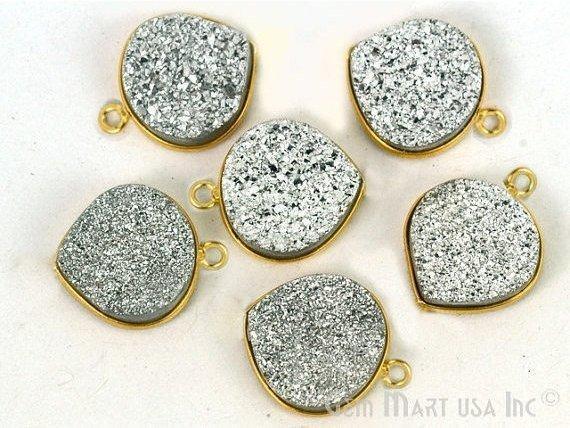 druzy connector beads, druzy connector