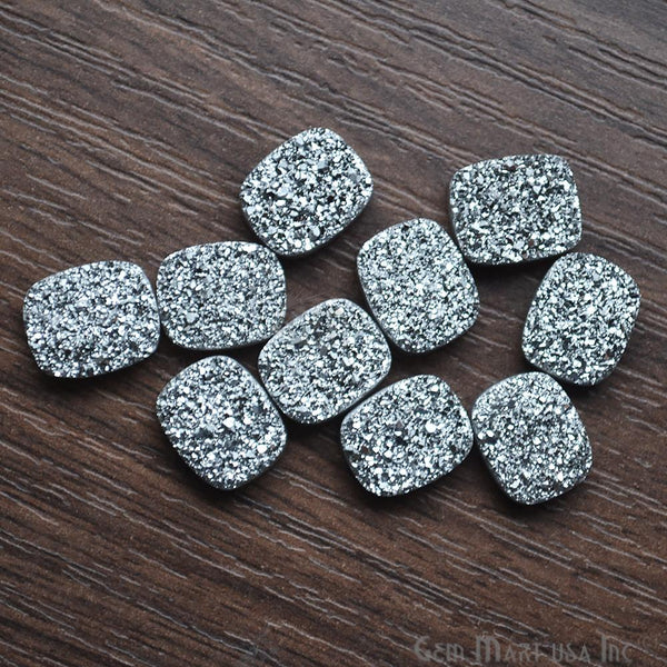 Plain Druzy 10x12mm Octagon...