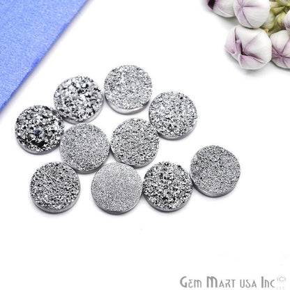 Titanium Druzy Cabochon 14mm Round Druzy (Pick Your Color) - GemMartUSA