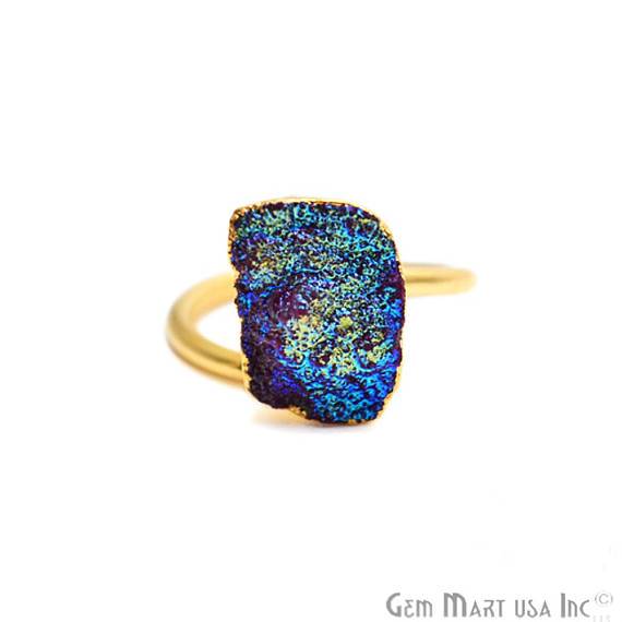 Gold Electroplated Titanium Druzy...
