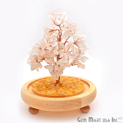Opalite Handcrafted Tree Of Life, Glass Box Enclosed Tree, Home decor, Crystal encrusted Tree, Healing Gemstones, Ornamental Decoration - GemMartUSA