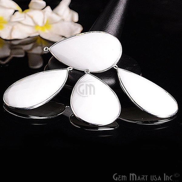 White Agate Pear 25x47mm...
