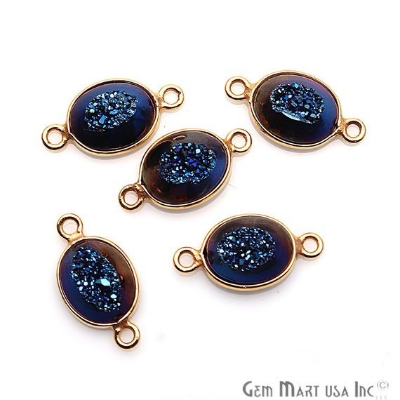 druzy connector beads, druzy connector