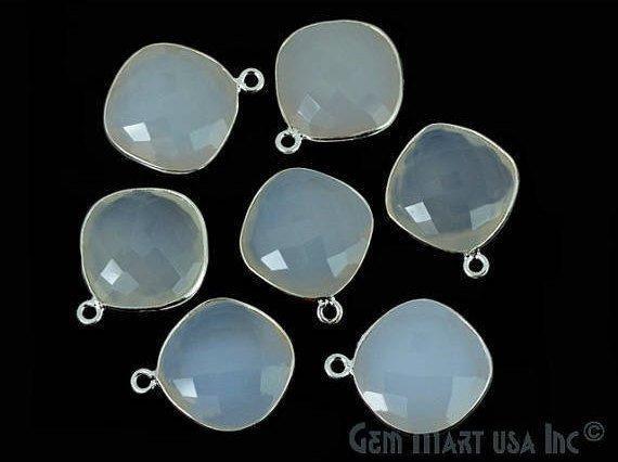 White Chalcedony Cushion 16mm...