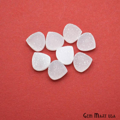 Plain Color Druzy 10mm Heart Shape Loose Cabochon (Pick Your Color) - GemMartUSA