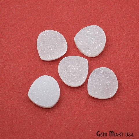 Plain Color Druzy 16mm Heart Shape Loose Cabochon (Pick Your Color) - GemMartUSA