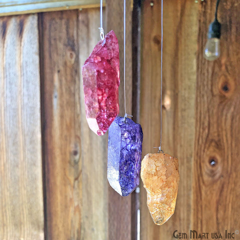 Wind Chime in Rainbow Quartz for Outside, Melodic Tones, Gift for Patio, Porch, Lawn Garden Backyard & Outdoor Home Decor