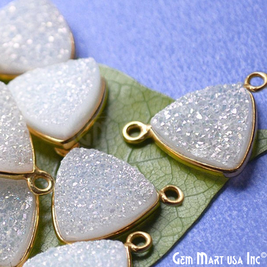 White Titanium Druzy 12mm...