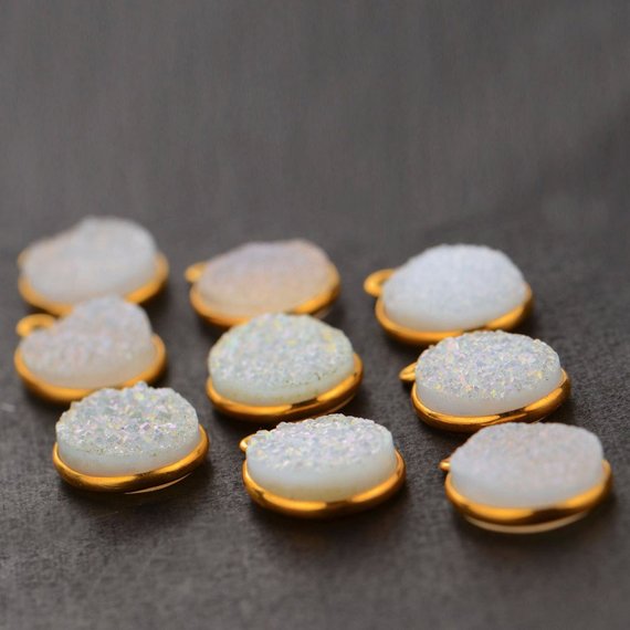 druzy connector beads, druzy connector