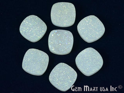 Plain Druzy 8x10mm Octagon Shape Loose Cabochon (Pick Your Color) - GemMartUSA