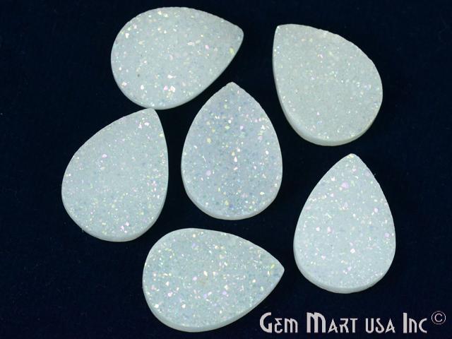 Plain Druzy 13x18mm Oval Shape Loose Cabochon (Pick Your Color) - GemMartUSA