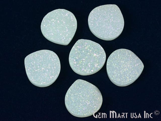 Plain Druzy 10x14mm Pear Shape Loose Cabochon (Pick Your Color) - GemMartUSA