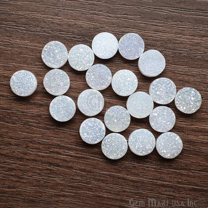 Plain Druzy 10mm Round Shape Loose Cabochon (Pick Your Color) - GemMartUSA