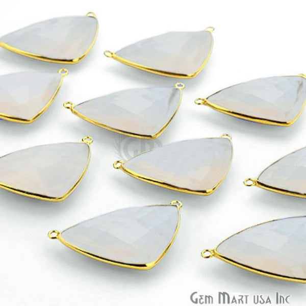 White Chalcedony 17x7mm Triangle...
