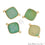 Green Color 14mm Cushion Gold Plated Druzy Connector - GemMartUSA