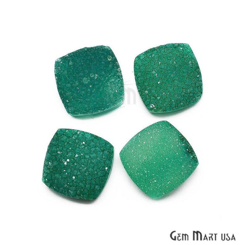 Plain Color Druzy 16mm Cushion Shape Loose Cabochon (Pick Your Color) - GemMartUSA