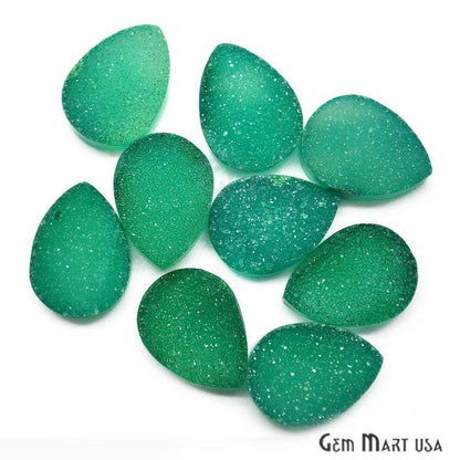 Plain Color Druzy 12x16mm Pear Shape Loose Cabochon (Pick Your Color) - GemMartUSA