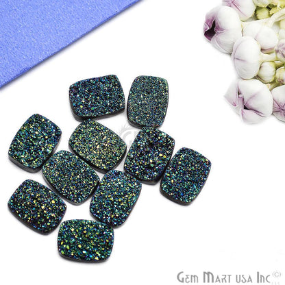 Titanium Druzy 12x16mm Octagon Shape Loose Cabochon (Pick Your Color) - GemMartUSA