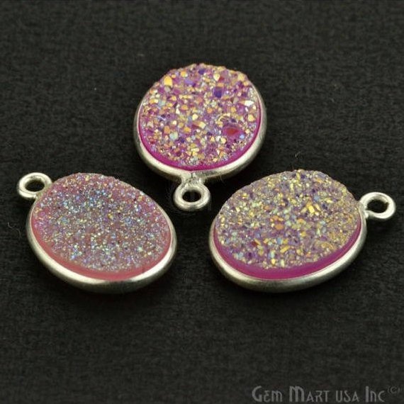 druzy connector beads, druzy connector