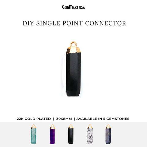 Single Point Bail 30x8mm Gold Electroplated Pendant Connector