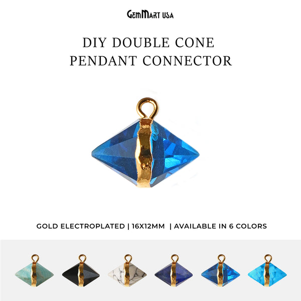 Double Cone 16x12mm Gold...
