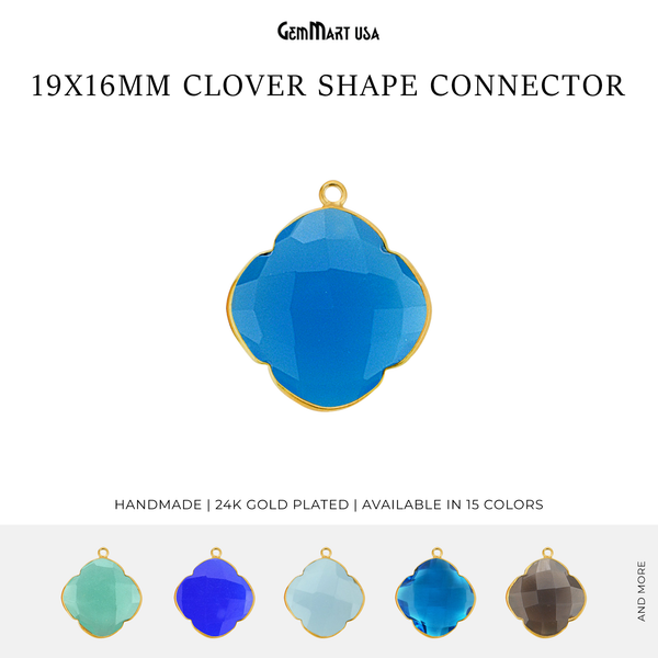 Clover 16x19mm Gemstone Single...