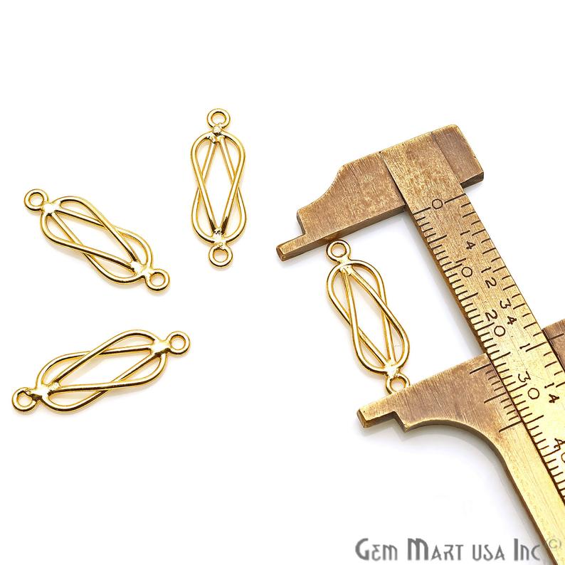 5pc Lot Gold Plated Jewelry Finding, Bracelet Charm, Earring Charm, Round Finding