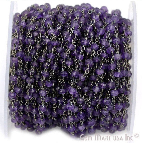 Amethyst Beads Oxidized Wire...