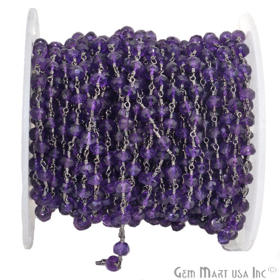 Amethyst Beads Oxidized Wire...