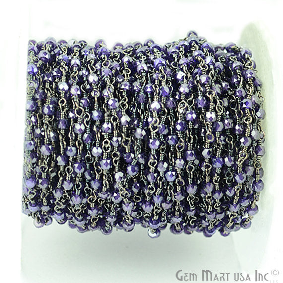 Amethyst Cubic Zirconia Beads...