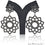 Black Plated Studded With Micro Pave Black Spinel 76x41mm Dangle Earring - GemMartUSA