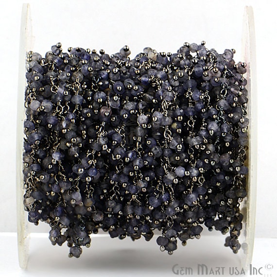 Iolite Faceted Beads Oxidized...