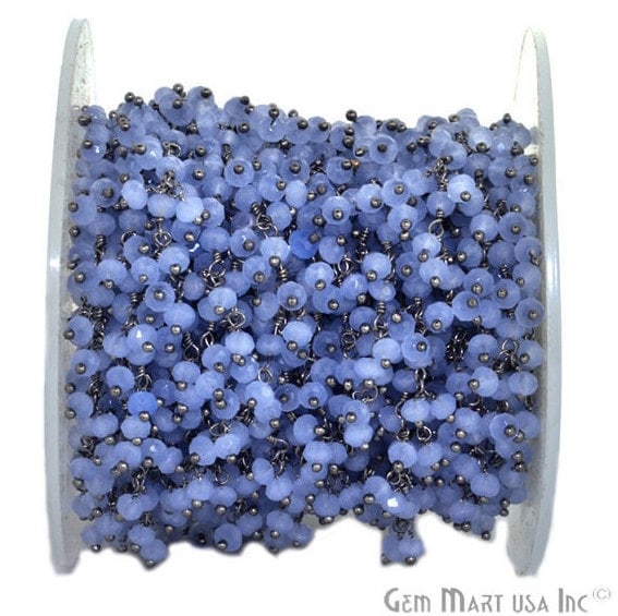 Lavender Faceted Beads Oxidized...