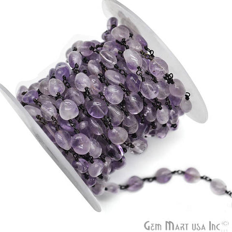 Amethyst Large Beads Oxidized Wire Wrapped Rosary Chains (763003568175)