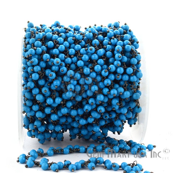 Turquoise Faceted Beads Oxidized...