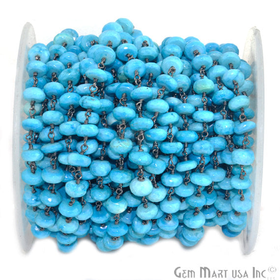 Turquoise Beads Chain, Oxidized...