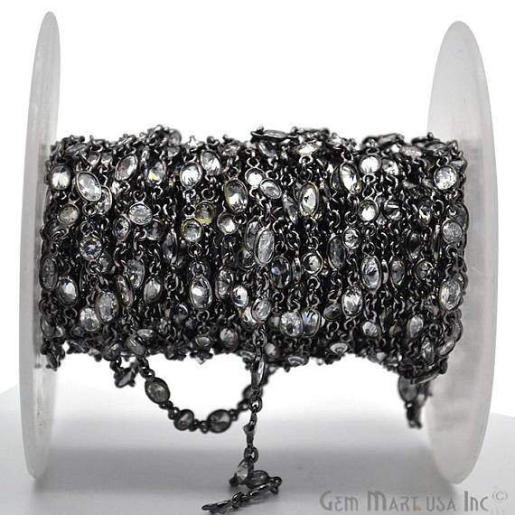 White Zircon 4mm Oxidized...